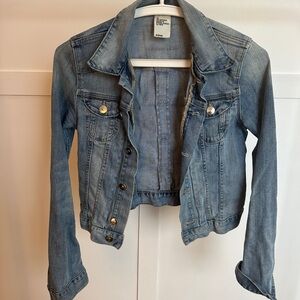 H&M Blue Cropped Jean Jacket